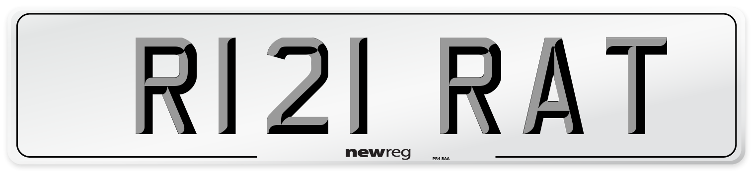 R121 RAT Number Plate from New Reg